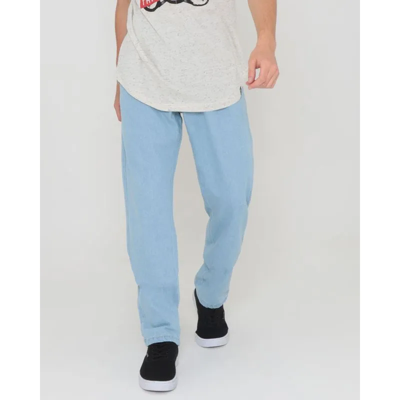Calça Jeans Masculina Baggy Denim Azul Claro 42