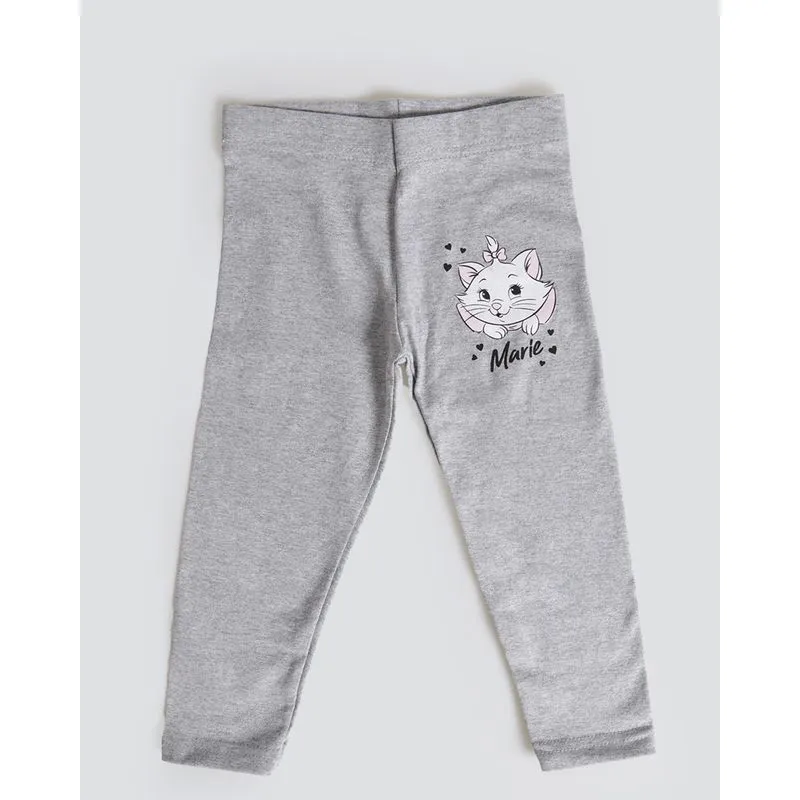 Calça Legging Bebê Estampa Gata Marie Disney Cinza 3