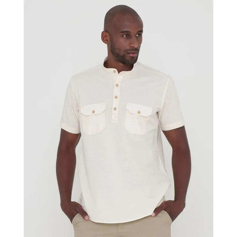 Camisa Bata Masculina Manga Curta Off White M