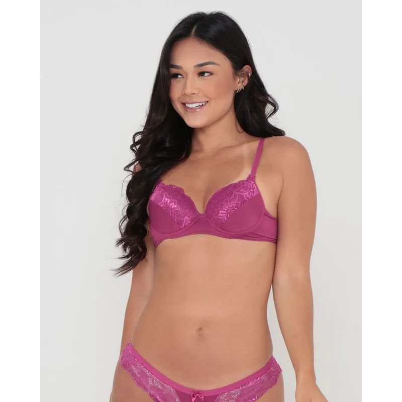 Sutiã Base Avulso Com Renda Rosa P