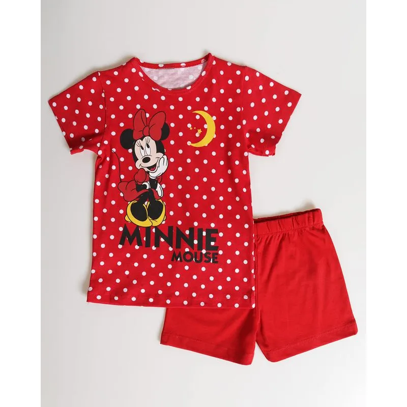Pijama Bebê Curto Disney Minnie Mouse Vermelho 3