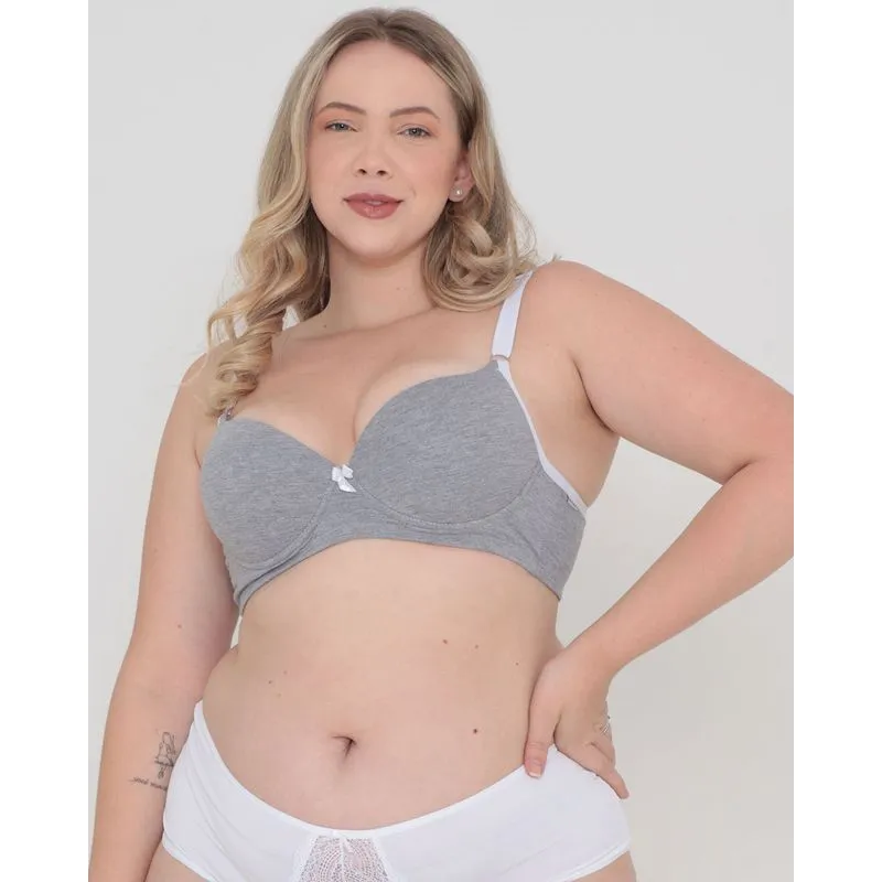 Sutiã Base Plus Size Avulso Alça Colorida Branco 48
