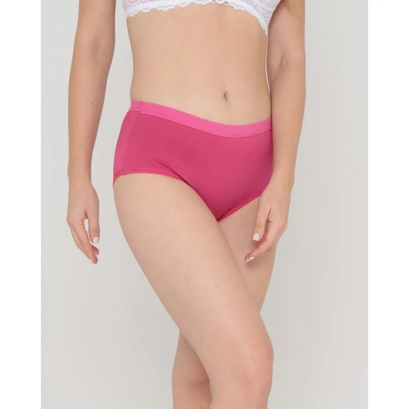 Calcinha Alta Microfibra Lisa Rosa Escuro M