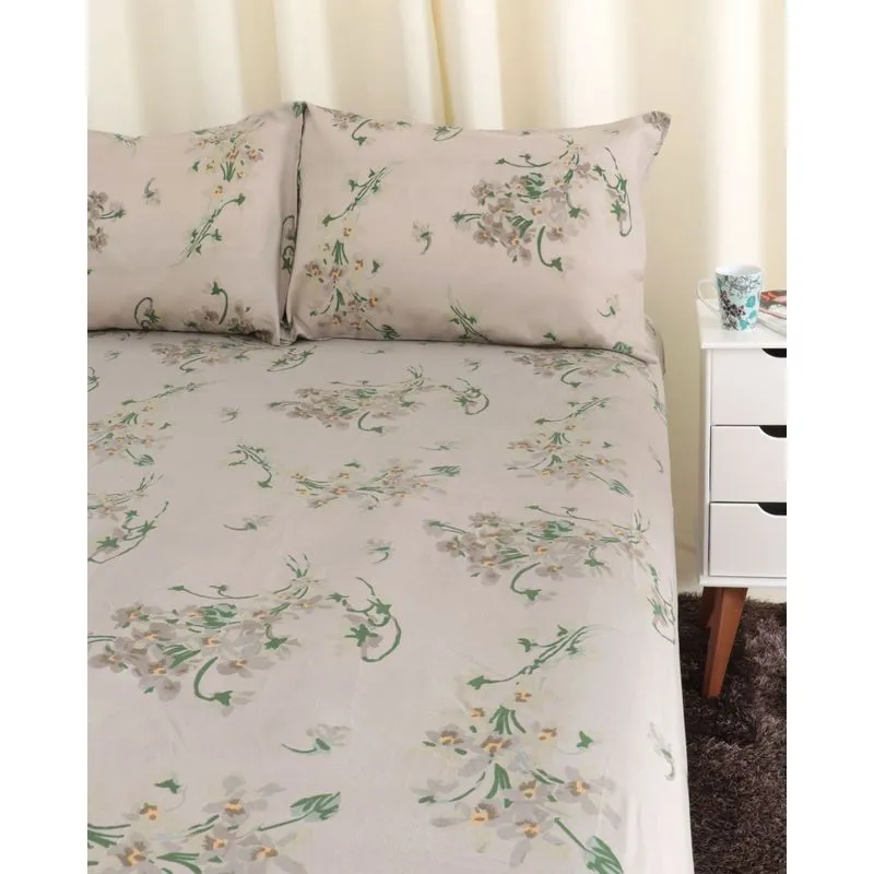 Jogo de Cama Casal Camesa Microfibra 150 fios Cinza Médio UN