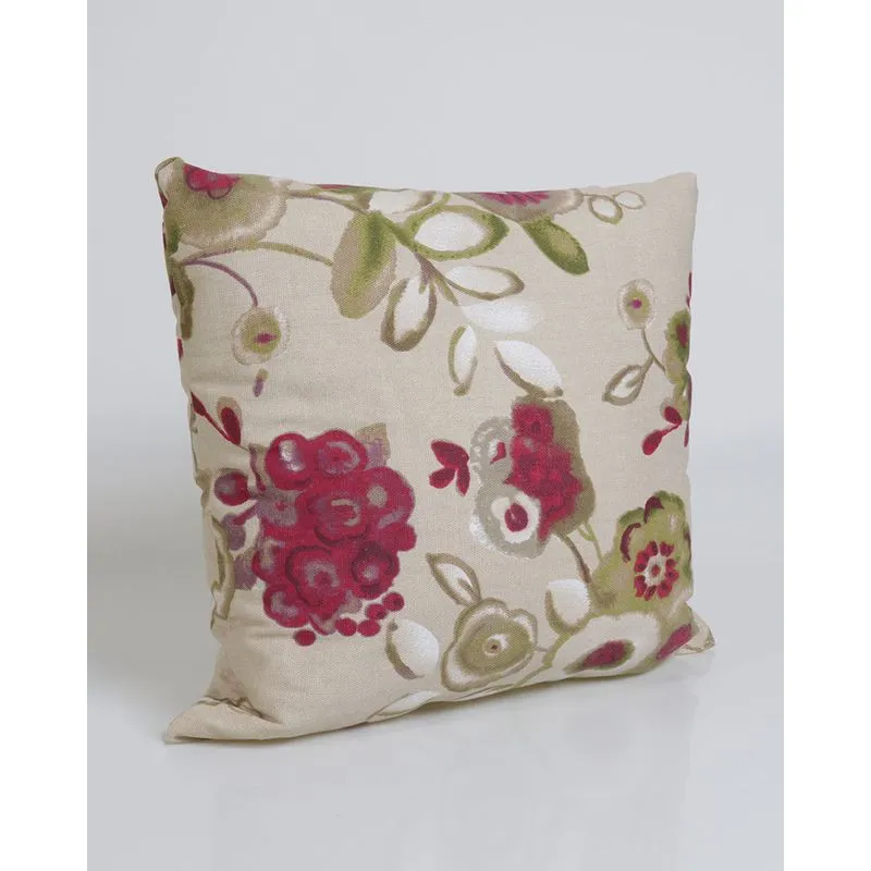 Almofada Rustica 40cm x 40cm Floral Hedrons Bege Claro UN
