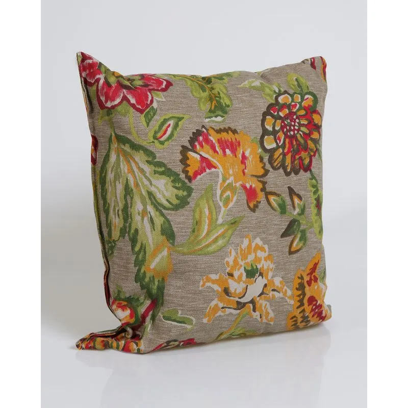 Almofada Rustica 40cm x 40cm Floral Hedrons Bege UN