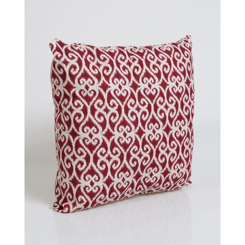 Almofada Rustica 40cm x 40cm Hedrons Estampa Geométrico Vermelho UN