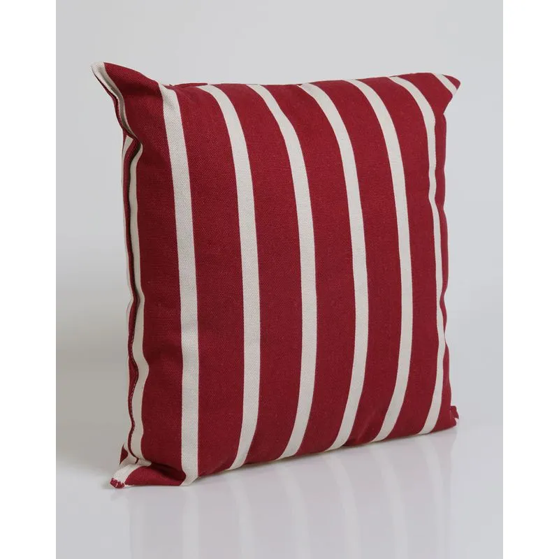 Almofada Rustica 40cm x 40cm Hedrons Estampa Listrada Vermelho UN