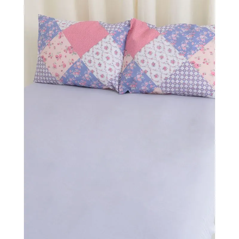 Jogo De Cama Casal 3 Peças Essenza Floral Lilás UN