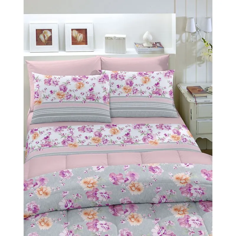 Jogo De Cama King Size 4 Peças Floral Royal Santista Rosa Claro UN