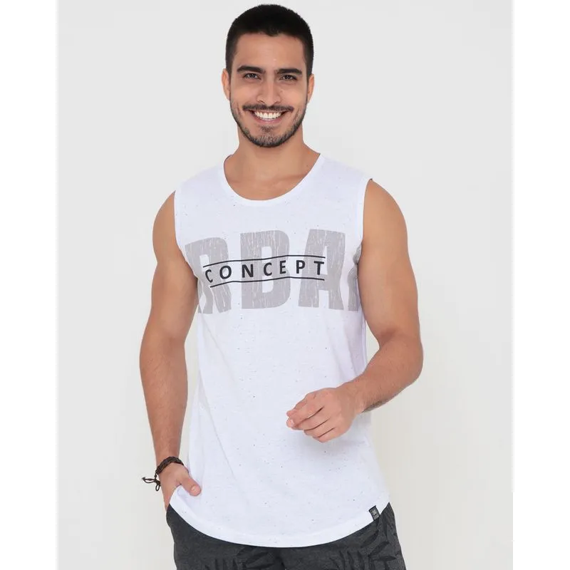 Regata Masculina Street Botonê Longline Branca M
