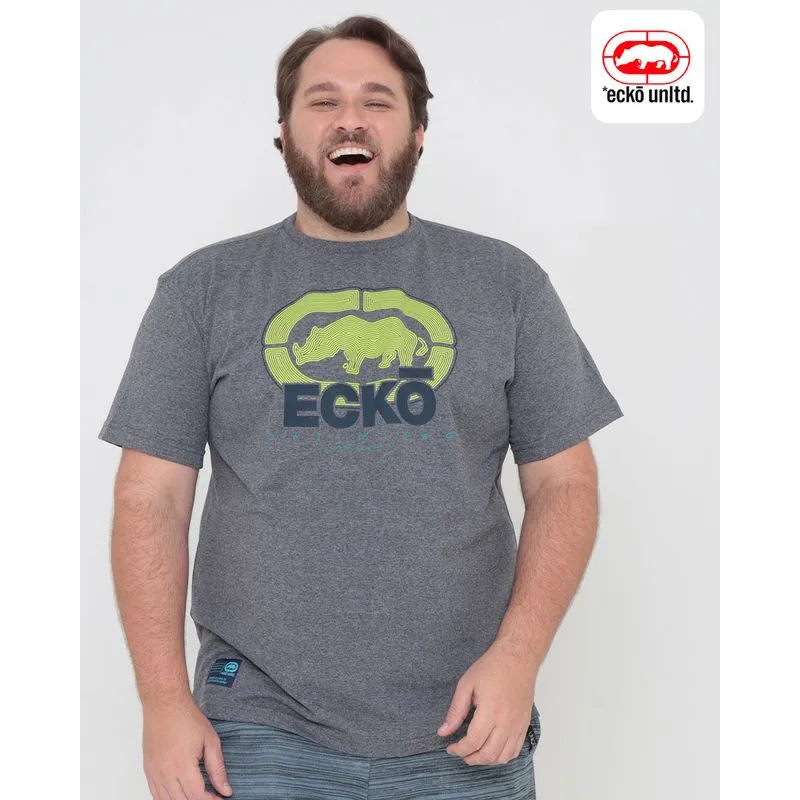Camiseta Plus Size Estampa Ecko Unlimited Cinza G
