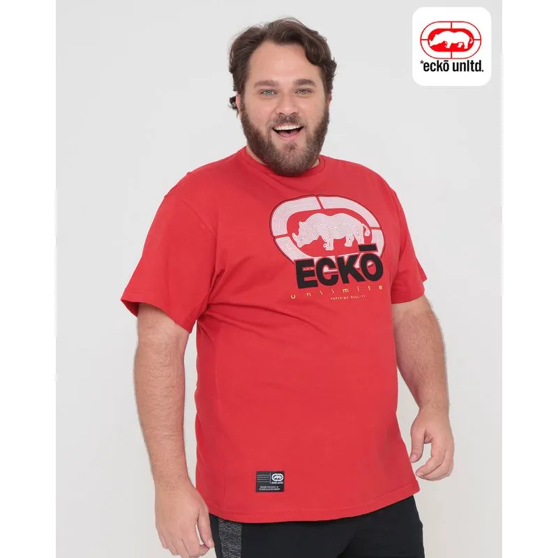 Camiseta Plus Size Estampa Ecko Unlimited Vermelha P
