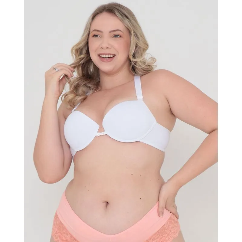 Sutiã Nadador Plus Size Liso Branco 48