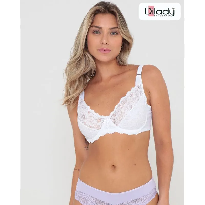 Sutiã Dilady Firmador Avulso Sem Bojo Renda Branco 46