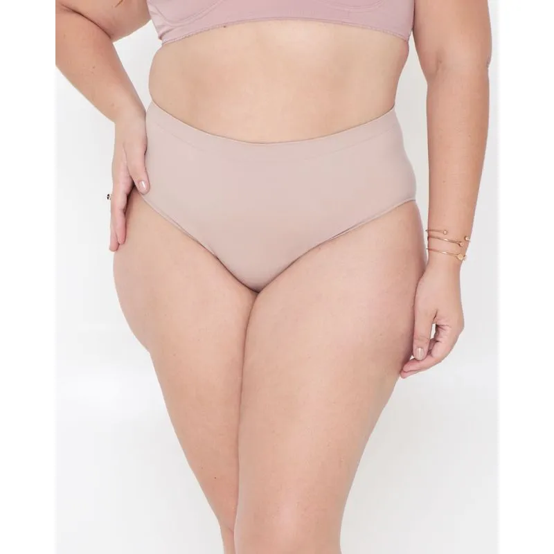 Calcinha Trifil Plus Size Alta Curvas Bege P