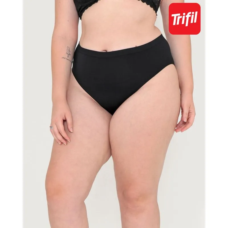 Calcinha Trifil Plus Size Alta Curvas Preta M