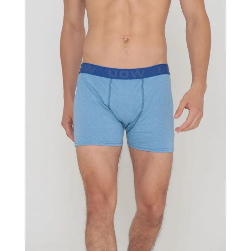 Cueca Boxer Elástico Bordado Azul GG