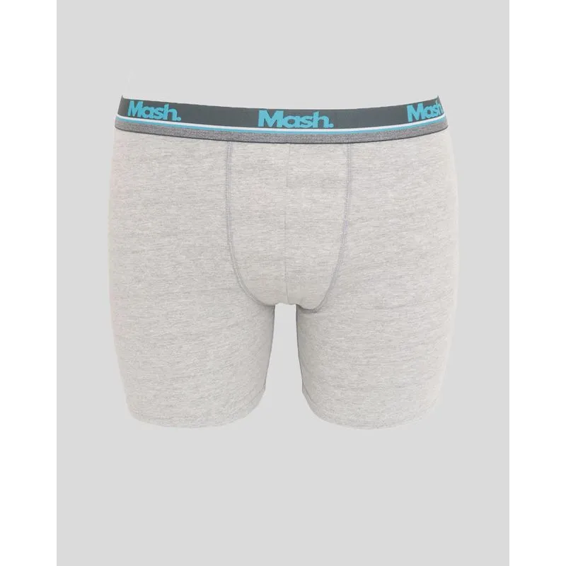 Cueca Plus Size Masculina Boxer Com Elástico Cinza G1