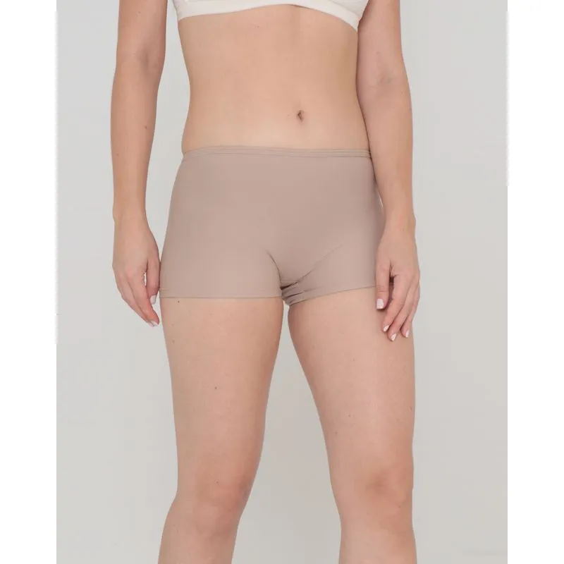 Calcinha Feminina Boy Short Básico Poliamida Bege G