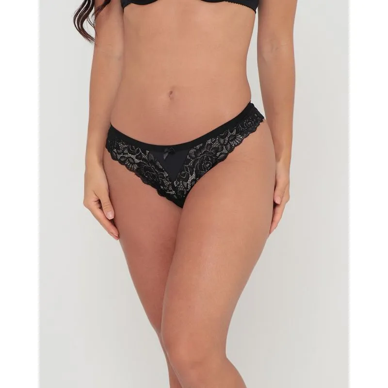 Calcinha Biquíni Avulsa Em Renda Preta GG