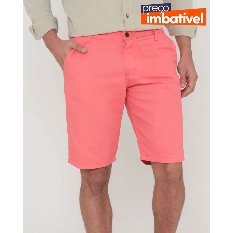 Bermuda Sarja Masculina Laranja Claro 40