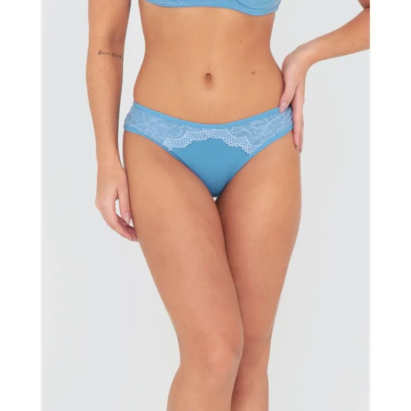 Calcinha Feminina Biquíni Renda Azul P