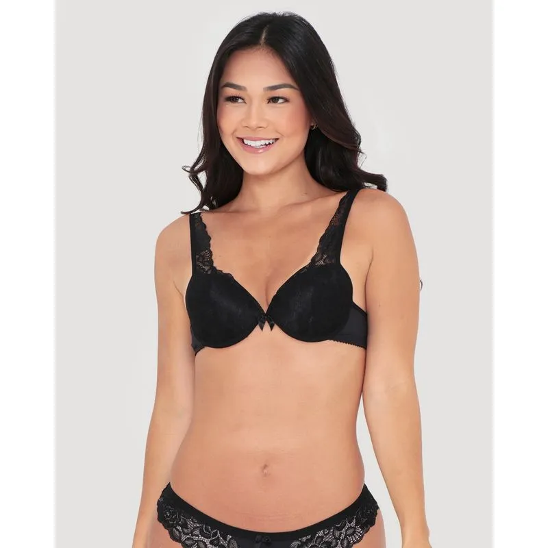 Sutiã Avulso Push Up Com Bojo Renda Preto M