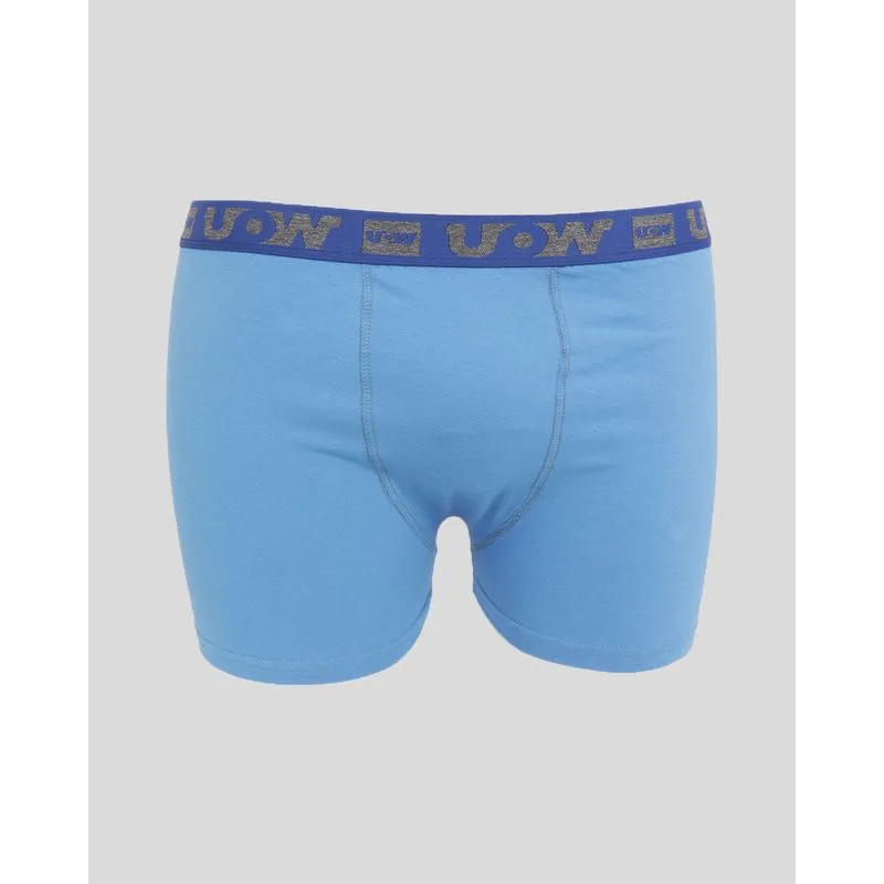 Cueca Plus Size Masculina Boxer Lisa Azul G1