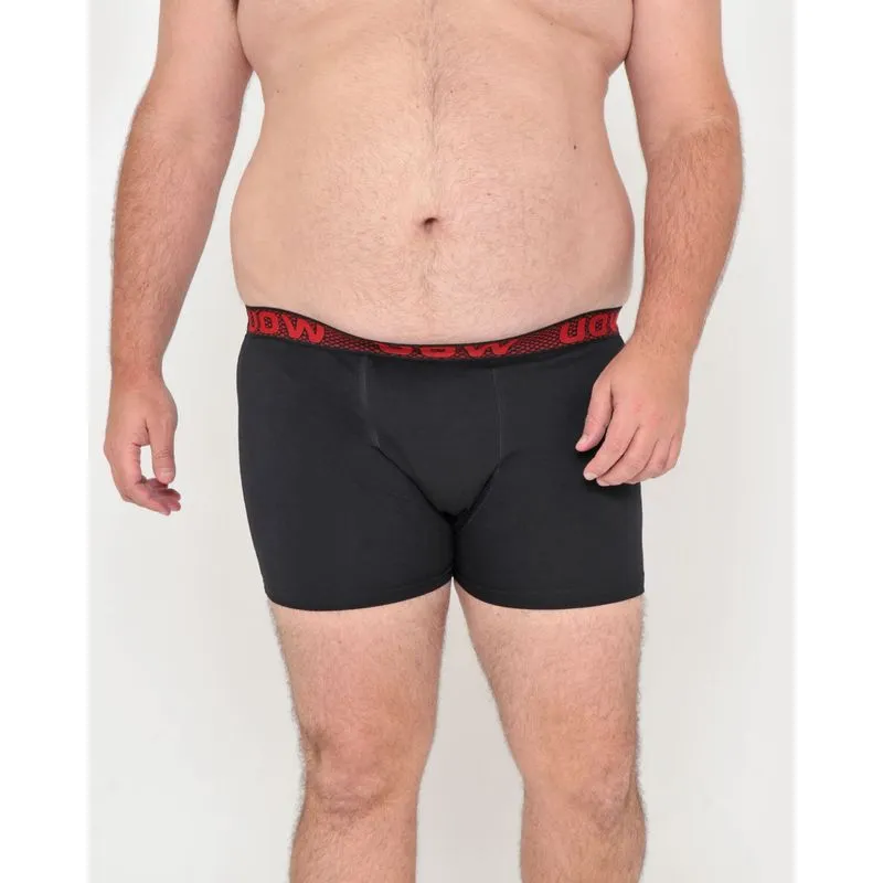 Cueca Plus Size Boxer Com Elástico Vermelho Preta G3
