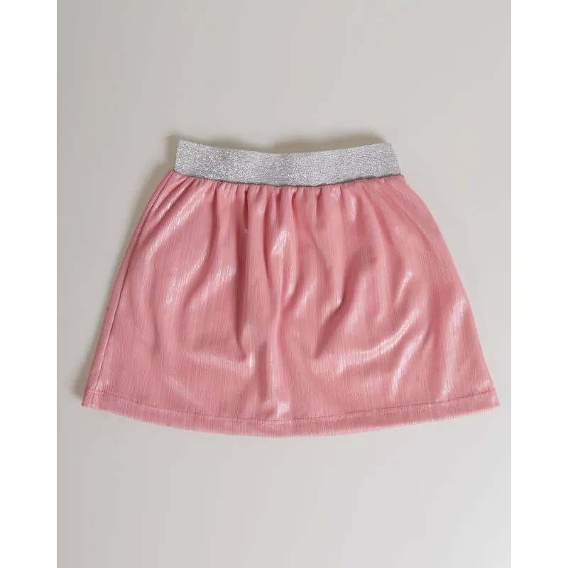 Saia Bebê Brilho Lurex Rosa Claro 2