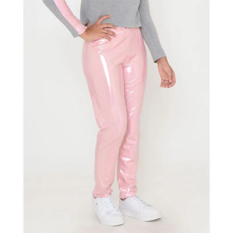 Calça Legging Juvenil Cirrê Furta Cor Rosa Claro 12