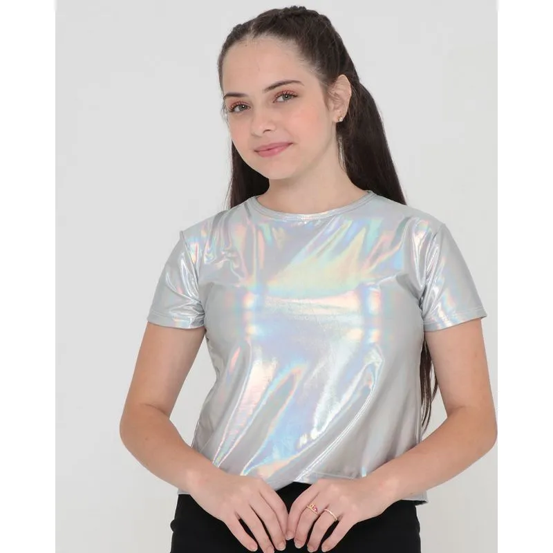 Blusa Juvenil Furta - Cor Prateada 14