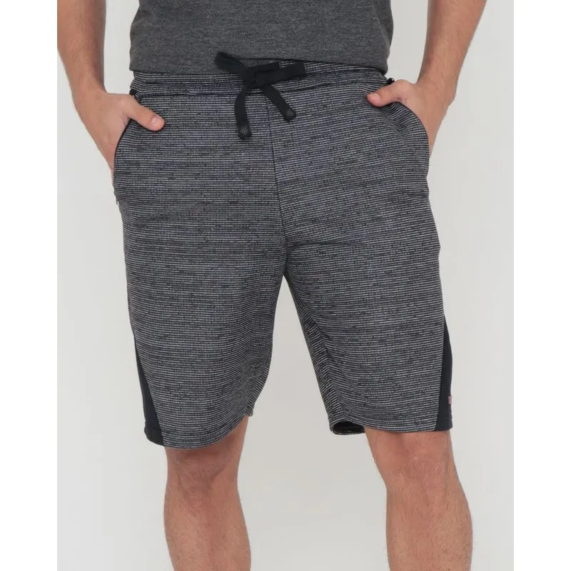 Bermuda Masculina Moletinho Flamê Com Recorte Cinza GG