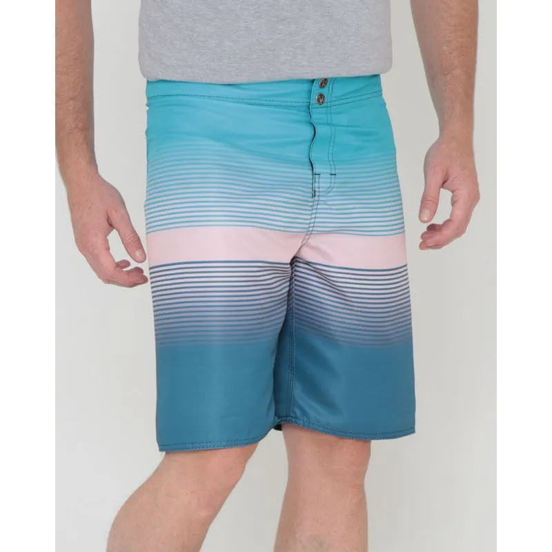 Bermuda Masculina Surf Listrada Geométrica Azul 46
