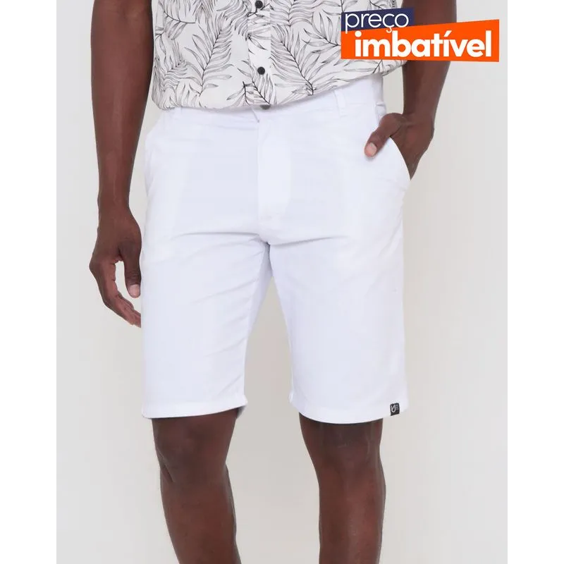 Bermuda Sarja Masculina Branco 46