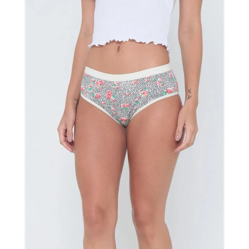 Calcinha Alta Estampa Animal Print Off White 14811000005128UN