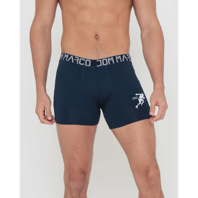 Cueca Boxer Microfibra Estampada Azul Marinho GG
