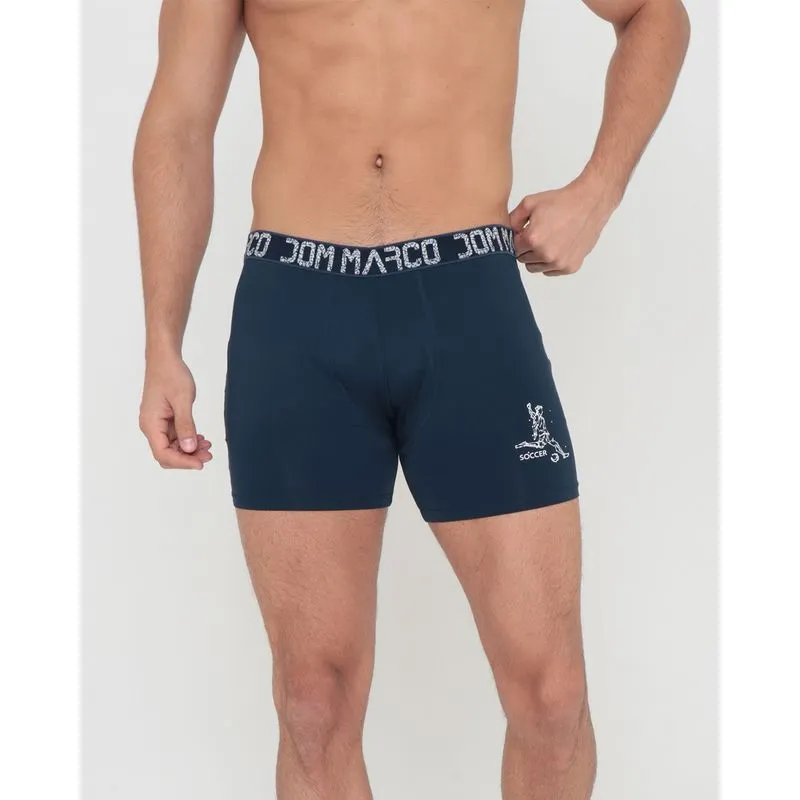 Cueca Boxer Microfibra Estampa Elástico Marinho P