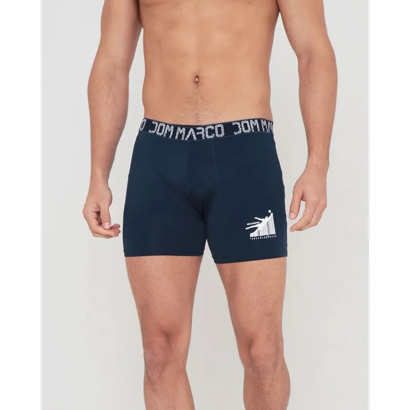Cueca Boxer Microfibra Estampa Elástico Marinho GG