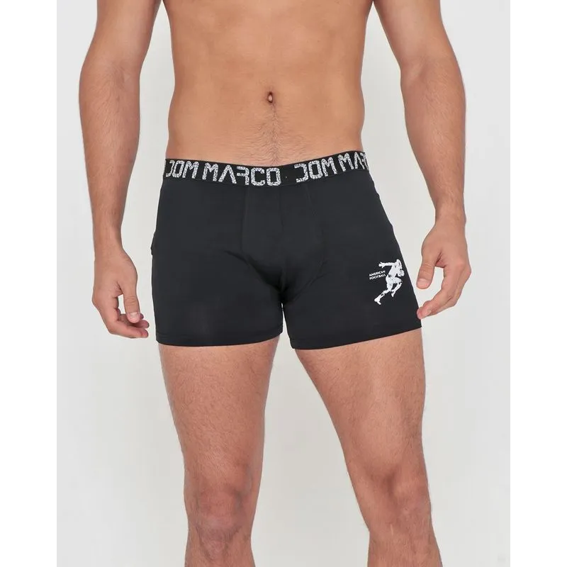 Cueca Boxer Microfibra Estampa Elástico Preta P