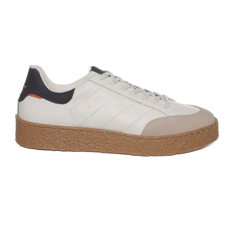 Tênis Casual Constantino Couro Masculino Areia AREIA/LARANJA QUENTE/NEVE/PRETO - 43