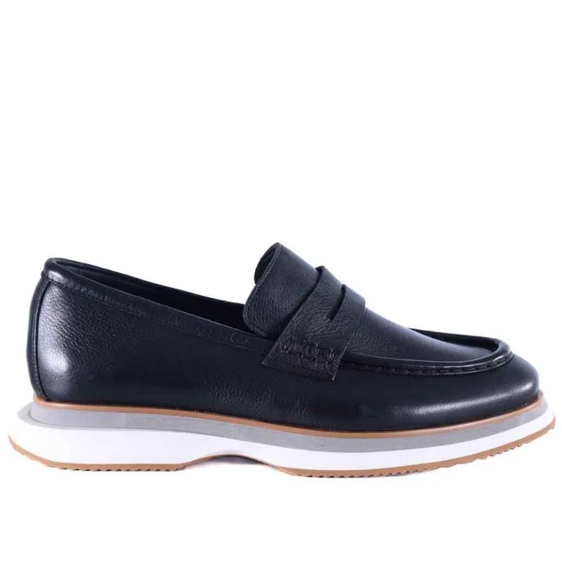 Mocassim Masculino em Couro Zariff Lon021 42 / Preto