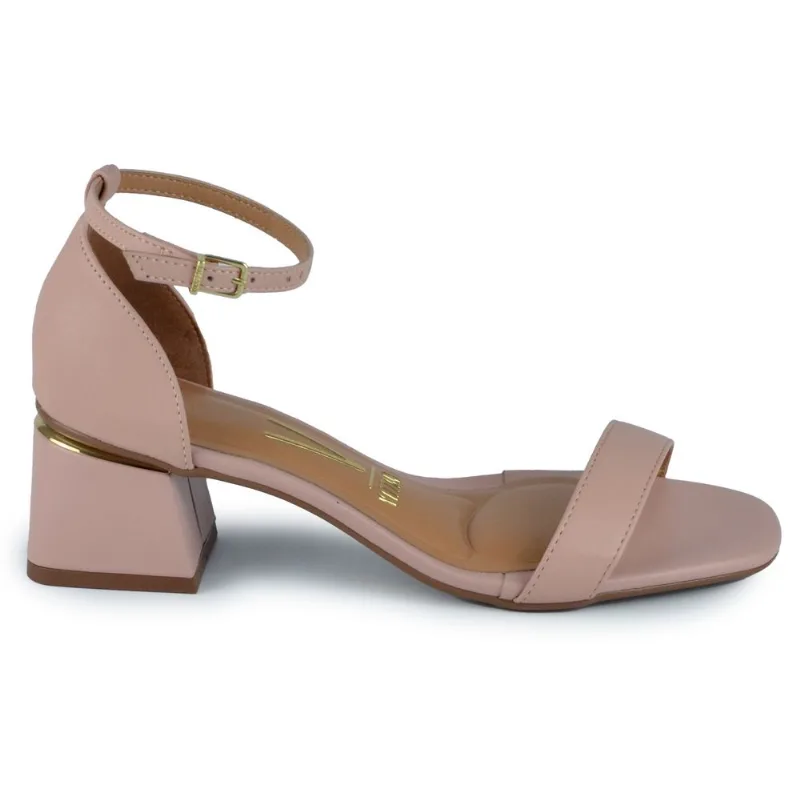 Sandália Vizzano Feminina Salto Bloco 6428.104 7286 PELICA ROSA 33