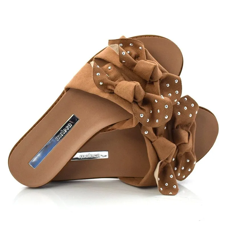 Tamanco Rasteira Feminino Moleca Marrom 5443118-5881 37
