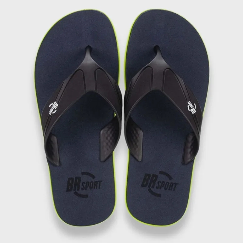 Chinelo Br Sport De Dedo Leve Confortável Masculino Azul Verde