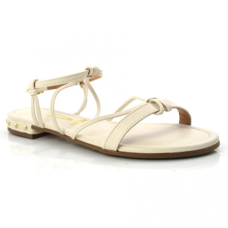 Sandália Feminina de Salto Baixo Vizzano Creme 6370629-7286 35