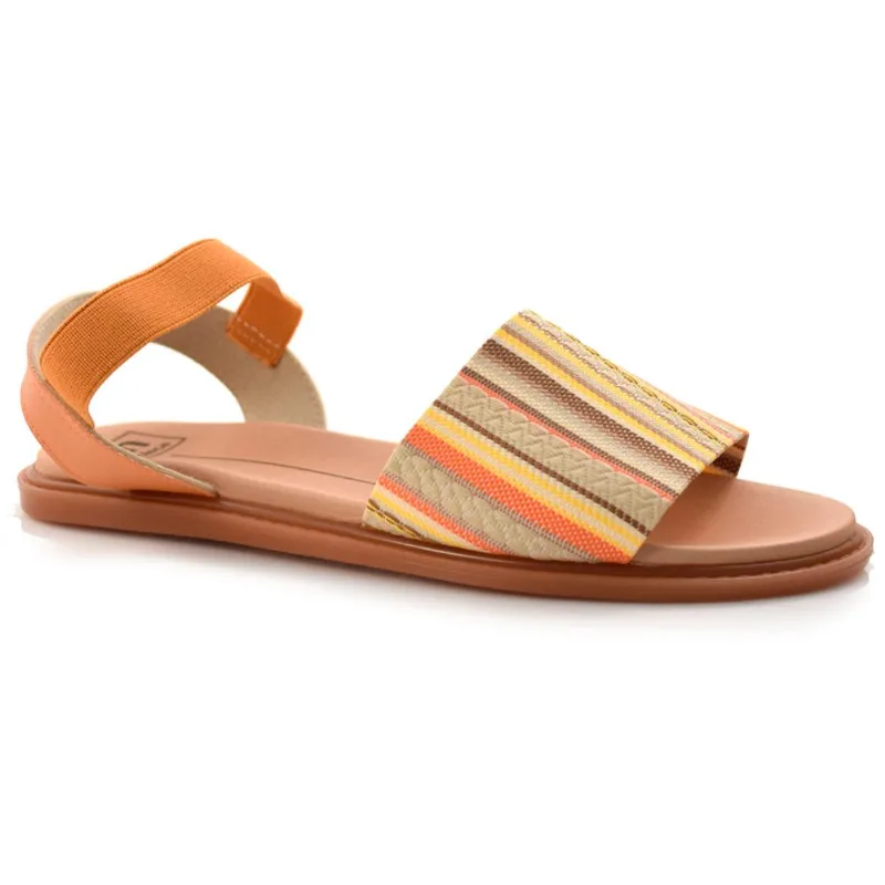 Sandália Flat Feminina Moleca Laranja 5450.111.22069 35