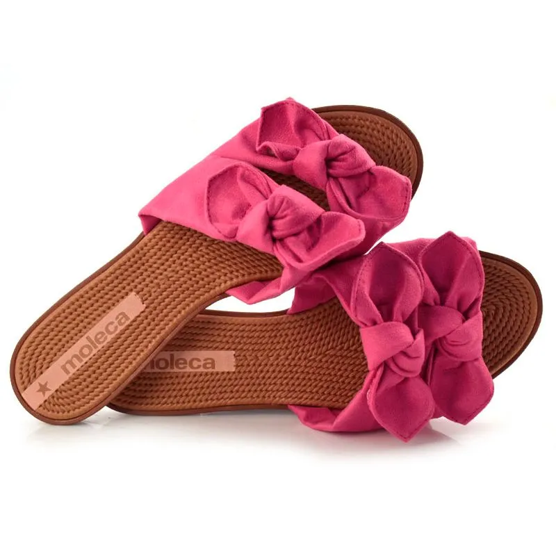 Sandália Rasteira Feminina Moleca Rosa 5297424-7551 34