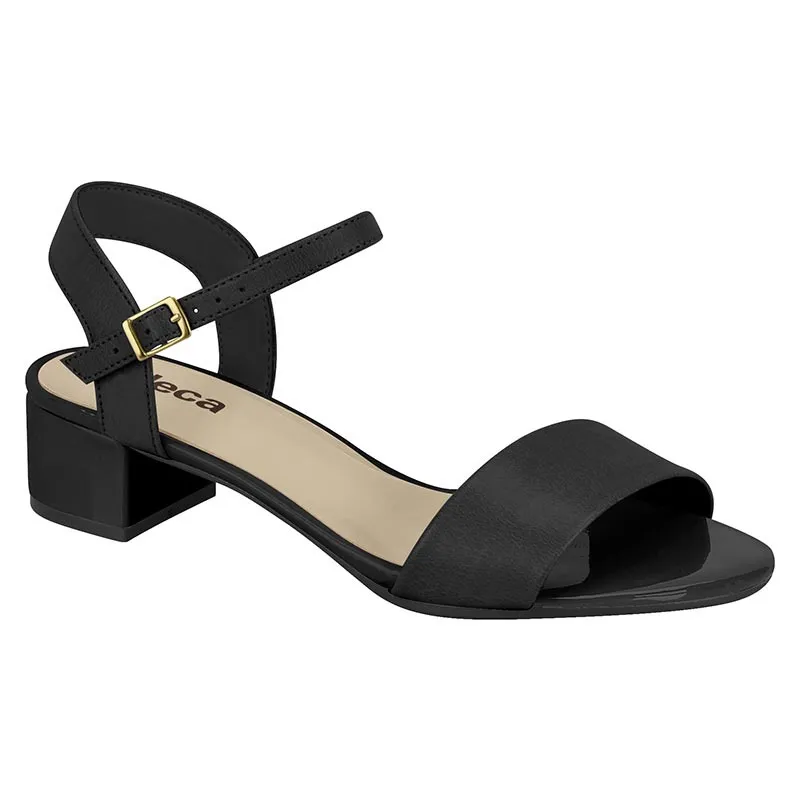 Sandália feminina moleca 5259.805 salto bloco baixo 4 cm